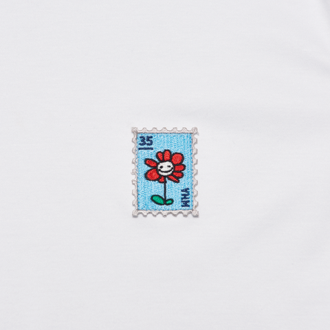 Flower Charm Stamp SS T-Shirt (White)