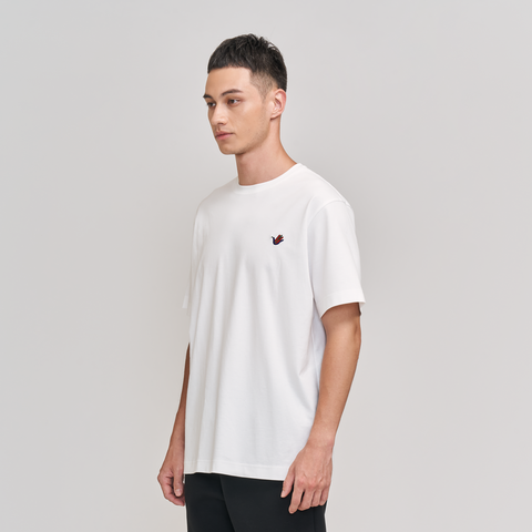 Mini Lucca Embroidered Dove SS T-Shirt (White)