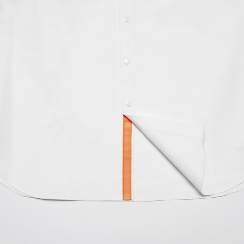 Yuu Have Me Script Button Up Shirt Jacket (White)
