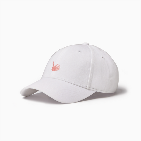 Lucca 刺繡和平鴿經典棒球帽 (白色）